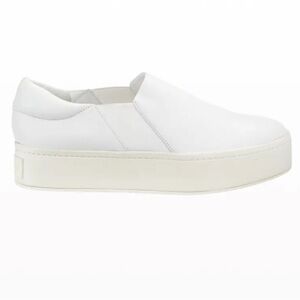 Vince Warren Platform Leather Slip On Sneakers